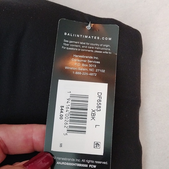 Bali Women's Comfort Revolution Multiway Straps Strapless Bra, Black, Large - Picture 5 of 11